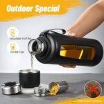 Doseno 67oz Half Gallon Water Bottle,Anti-Scalding and Anti-Slip Big Water Bottle,Tea and Water Separation Independent Compartment,Water Jug for Men,Suitable for Gym, Climbing, Camping - Image 4