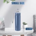 Mini Water Bottle - 10oz Portable Insulated Stainless Steel Water Bottle,Small Black Water Bottle, Anti-slip Bottom, BPA-Free Double Wall Vacuum Keep Hot & Cold for Drinks Coffee Juice (Gray) - Image 4