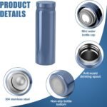 Mini Water Bottle - 10oz Portable Insulated Stainless Steel Water Bottle,Small Black Water Bottle, Anti-slip Bottom, BPA-Free Double Wall Vacuum Keep Hot & Cold for Drinks Coffee Juice (Gray) - Image 5