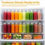 Sursip 10 oz Glass Juice Bottles, 6 Pack with Stainless Steel Lids – Reusable Small Glass Bottles for Smoothies, Iced Tea & Milk – Leak-Proof, BPA-Free, Dishwasher Safe - Image 6