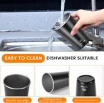 HurOutd 8 Pack Stainless Steel Cups 16oz -Black Stackable Metal Drinking Glasses for Camping, Travel, Shatterproof Tumblers - Image 4