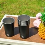 HurOutd 8 Pack Stainless Steel Cups 16oz -Black Stackable Metal Drinking Glasses for Camping, Travel, Shatterproof Tumblers - Image 6
