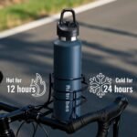 Ratrabas Insulated Water Bottle 21 OZ, Insulated Tumbler with One-Touch Open, Travel Water Bottle with Leak-Proof Design, Sports Water Bottle for Women & Men (Blue) - Image 5