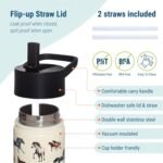 Wildkin Kids 18oz Stainless Steel Water Bottle – BPA-Free, Leakproof, Insulated, Easy-Clean - Horse Dreams - Image 4