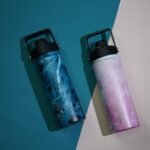 BJPKPK 2 Pack Insulated Water Bottles with Straw Lids, 18oz Stainless Steel Metal Water Bottle with 6 Lids, Leak Proof BPA Free Jugs, Cups, Flasks for Travel, Sports (Blossom+Ocean) - Image 6