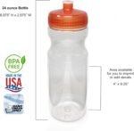Rolling Sands 24 Ounce BPA-Free Plastic Water Bottles, Set of 10, Made in USA - Image 3