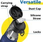 Han's Bottle Kids Water Bottle with Straw Lid - Insulated Stainless Steel Reusable Tumbler for Girls,Boys,Thermo Mug,12oz,Space Planet - Image 4