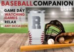 Onebttl Personalized Baseball Gifts for Teen Boys, Men, Coaches, 20oz Stainless Steel Tumbler with Laser Etched Initials for Baseball Players, Lovers, White - T - Image 5
