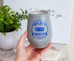 Silver Buffalo The Office Employee of the Month Double Wall Stainless Steel Stemless Tumbler w/Lid, 10 Ounces - Image 5