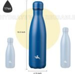 Konokyo Insulated Water Bottles,17 oz Double Wall Stainless Steel Vacumm Metal Flask for Sports Travel,Blue - Image 4