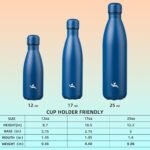 Konokyo Insulated Water Bottles,17 oz Double Wall Stainless Steel Vacumm Metal Flask for Sports Travel,Blue - Image 5