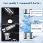 Hydrogen Water Bottle, Portable Rechargeable Hydrogen Water, Rapid Electrolysis with SPE/PEM Technology, for Home Office Travel Office School Fitness use - Image 5