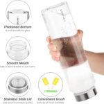 LOOFORE Glass Water Bottles 32 oz, 1 liter / 1000ml Wide Mouth Glass Drinking Bottles with Lids, Large Reusable Borosilicate Water Bottle for School Home Office Travel Sport Yoga Gym - Image 3