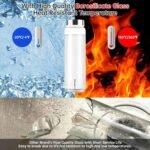 LOOFORE Glass Water Bottles 32 oz, 1 liter / 1000ml Wide Mouth Glass Drinking Bottles with Lids, Large Reusable Borosilicate Water Bottle for School Home Office Travel Sport Yoga Gym - Image 4