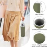 LOOFORE Glass Water Bottles 32 oz, 1 liter / 1000ml Wide Mouth Glass Drinking Bottles with Lids, Large Reusable Borosilicate Water Bottle for School Home Office Travel Sport Yoga Gym - Image 6