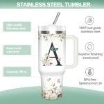 Christian Gifts for Women, Initial A Tumbler 40Oz with Handle and Straw for Women, Religious Inspirational Gifts for Woman Christmas - Image 5