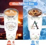 Christian Gifts for Women, Initial A Tumbler 40Oz with Handle and Straw for Women, Religious Inspirational Gifts for Woman Christmas - Image 6