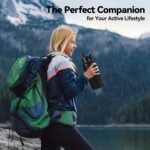 Neihepal 32 oz Insulated Water Bottle with 2 Lids (Straw & Spout Lid), 18/8 Stainless Steel Double Wall Water Bottles for Gym, Travel, Camping, Sports (Black,1 Pack) - Image 6