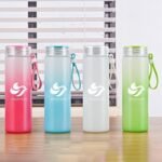 Fountain borosilate water bottle - Glass, Thermal insulated. Leak proof, Nutrishaker,Hot Rolled, Slim Portable Stylish Design. (16 FL OZ) - Image 6