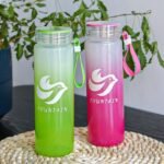 Fountain borosilate water bottle - Glass, Thermal insulated. Leak proof, Nutrishaker,Hot Rolled, Slim Portable Stylish Design. (16 FL OZ) - Image 7