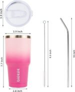 BJPKPK 30 oz Tumbler With Lid And Straw, Travel Coffee Mug,Cherry Blossom - Image 5