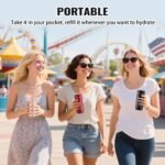 Small Thermo Bottle Mini Vacuum Insulated Water Bottle 200ml/6.8oz Water Flask Stainless Steel Thermal Water Bottles Thermo for Hot and Cold Drinks for Purse Handbag Pocket (Red) - Image 5