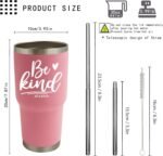 Dimyze 30 oz Tumbler Be Kind Of A Bitch Tumbler Pink Tumblers Personalized Tumbler with Lid and Straw Insulated Tumblers Stainless Steel Tumbler - Image 3