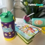 FAITHFUL SEEDS 12oz Water Bottle Christian Kid Insulated Stainless Steel Water Bottle for Girls Boys, Leak-proof Water Bottle with Straw Lids (GOD's-Creation) - Image 5