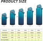 BJPKPK Water Bottle with Straw Lid, 32oz Vacuum Insulated Water Bottles, Metal Stainless Steel Thermo for Sports, Travel, BPA Free Leak Proof Thermo, Cups, Flasks, Tumblers,Vast - Image 6