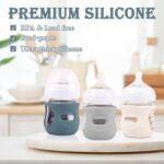 3 Pack Silicone Sleeves for Avent Natural Glass Baby Bottles, Anti Breakage Baby Bottle Holder, Compatible Philips Avent Glass Natural Baby Bottle 4 oz(Grey+Dark Blue+Apricot) - Image 6