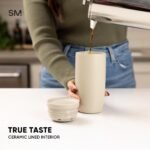 Simple Modern Travel Coffee Mug Tumbler with 360° Lid | Ceramic-Lined Insulated Stainless Steel Cold Brew Iced Coffee Cup | Gifts for Women Men Her Him | Voyager Signature | 16oz | Blue Dune - Image 5