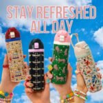 Mayim Capsule – 24oz Vacuum Insulated Water Bottle with Locking Lid & Carry Handle | Stainless Steel Travel Tumbler for Iced Coffee & Water | BPA-Free, Leakproof (Black – Tropical Forest Greens) - Image 7