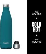 S'well Stainless Steel Water Bottle, 25oz, Peacock Blue, Triple Layered Vacuum Insulated Containers Keeps Drinks Cold for 48 Hours and Hot for 24, BPA Free, Perfect for On the Go - Image 3