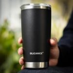 SILICANICE 20oz Vacuum Insulated Tumbler - Double Wall Stainless Steel Coffee Mug with Detachable Slider Lid, BPA Free, Car Cup Holder Compatible - Gym/Office/Travel/Home - Black - Image 3