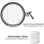 SILICANICE 20oz Vacuum Insulated Tumbler - Double Wall Stainless Steel Coffee Mug with Detachable Slider Lid, BPA Free, Car Cup Holder Compatible - Gym/Office/Travel/Home - Black - Image 4