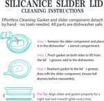 SILICANICE 20oz Vacuum Insulated Tumbler - Double Wall Stainless Steel Coffee Mug with Detachable Slider Lid, BPA Free, Car Cup Holder Compatible - Gym/Office/Travel/Home - Black - Image 6