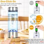 Upgrade Hydrogen Water Bottle, Hydrogen Water Generator with Advanced SPE PEM Technology, 420ml(14OZ) Hydro Water Machine, Portable Water Ionizer for Travel, Office, Fitness & Everyday Hydration - Image 3