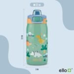 Ello Pop & Fill 12oz Stainless Steel Kids Water Bottle with Quick Fill Lid | Vacuum Insulated BPA Free Bottle with Leak Proof Straw and Chug Lid, Dishwasher Safe, Gift For Kids, Dino - Image 6