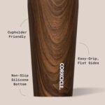 Corkcicle Classic Tumbler - Keeps Drinks Cold for 9 Hours & Hot for 3 - Triple-Insulated Stainless Steel - Holiday Tumbler Gift - 16 oz - Walnut Wood - Image 5