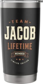 Team Jacob Lifetime Member Stainless Steel Insulated Tumbler - Image 4