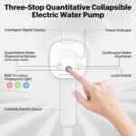 pobugy Water Pump for 5 Gallon Bottle,Portable Electric Quantitative Drinking 5 Gallon Water Dispenser with Fingerprint Unlock,Foldable Spout,Smart LED Display, for Home,Camping - Image 3