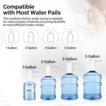 pobugy Water Pump for 5 Gallon Bottle,Portable Electric Quantitative Drinking 5 Gallon Water Dispenser with Fingerprint Unlock,Foldable Spout,Smart LED Display, for Home,Camping - Image 6