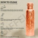 Copper Water Bottle - 34oz - Handcrafted Ayurvedic 100% Pure Copper Water Bottle for Drinking |Men & Women| Leak-Proof Lid BPA Free Non-Insulated & Eco Friendly with Premium Quality for Sport & Travel - Image 7