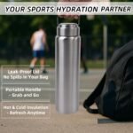 CDJ 25 oz Vacuum Insulated Stainless Steel Water Bottle with Handle, Leak-Proof Double Walled Water Bottle, Reusable and Portable, Metal Water Bottle for School, Hiking, Camping - Image 7
