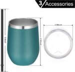 VEGOND 12oz Stainless Steel Wine Tumbler with Lid and Straw, Double Wall Vacuum Insulated Stemless Wine Glass Tumbler Cup, Coffee Mug for Cold Hot Drinks - Image 7