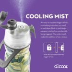 O2COOL Mist 'N Sip Misting Water Bottle 2-in-1 Mist And Sip Function With No Leak Pull Top Spout Reusable Sports Water Bottle - 20 oz (Green Camo) - Image 4