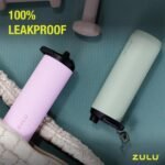 ZULU Base 24oz Stainless Steel Water Bottle with 3 Lids- Straw, Chug, Twist | Double Walled and Vacuum Insulated Metal Thermos | Fits Car Cupholder, Built in Carry Loop, Dishwasher Safe, Navy - Image 8