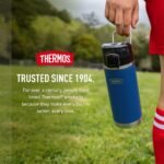 THERMOS ICON SERIES Water Bottle with Spout - 18 Ounce, Navy - Stainless Steel Vacuum Insulated Water Bottle with Lid - Image 7