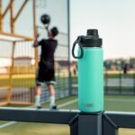 koodee Water Bottle for School-16 oz Stainless Steel Triple Wall Vacuum Insulated Water Bottle for Girls, Wide Mouth Bottle with Leakproof Spout Lid (Teal) - Image 4