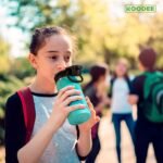 koodee Water Bottle for School-16 oz Stainless Steel Triple Wall Vacuum Insulated Water Bottle for Girls, Wide Mouth Bottle with Leakproof Spout Lid (Teal) - Image 5